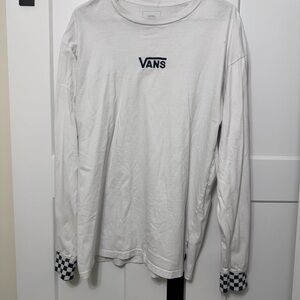 Vans White Tee with Subtle Gray Logo